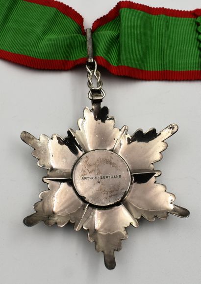 null Plate of commander of the order of Homayoum, in silver, enamelled; this order...