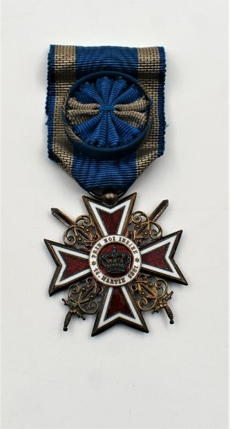 null Croix d'officier de l'ordre de la Couronne de Roumanie, 1er modèle, créé en...
