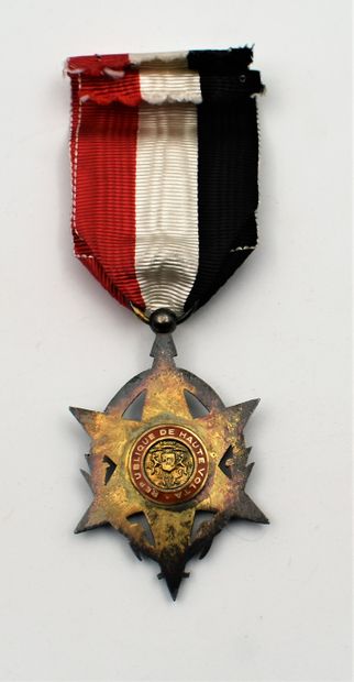 null Croix d'officier de l'ordre national de Haute Volta (1961/1993), en argent et...