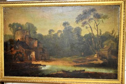 18th century FRENCH SCHOOL: Landscape with...