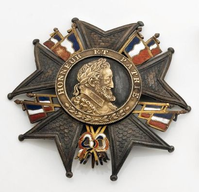 null Plaque de grand croix de l'ordre de la Légion d'honneur en argent, vermeil et...