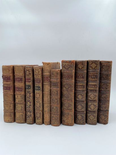 LOT OF BOOKS in antique bindings including:...