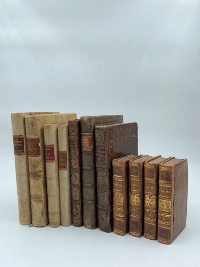 null LOT OF BOOKS in antique bindings including: De La bienseance et honnestete de...