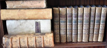 null HANDBOOKS of books in old binding: Walckenaer (18 volumes) and various incomplete,...