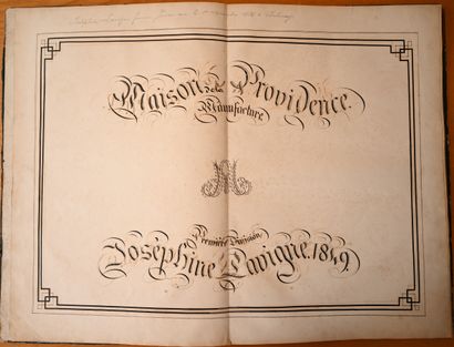 null [CALIGRAPHY] Joséphine LAVIGNE: Study Album of the House of Providence, First...