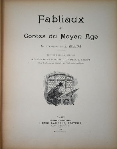 null Fabliaux & contes du Moyen-Age, Paris, Henri Laurens, 1926. In-4 (28 x 22 cm)....