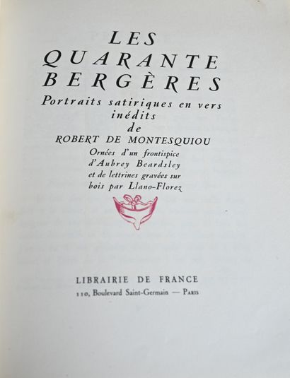 null MONTESQUIOU, Robert de : Les 40 bergères, Librairie de France, 1925, n°91. Bound...