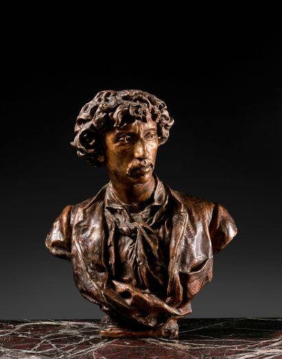 null After Jean-Baptiste CARPEAUX (1827-1875)

Portrait of Charles Garnier

Patinated...