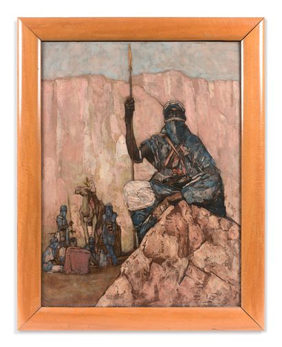 null 
Paul JOUVE (1878-1973)





"Seated Tuaregs", Tahoua, Filingué, Niger, c. 1932.





Isorel...