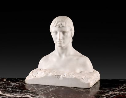 null French school around 1900

Bust of an Ephebe

White marble.

Unidentified signature...