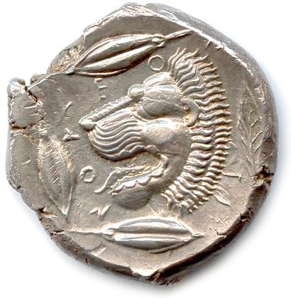 null SICILY - LEONTINI 466-422

Laureate head of Apollo, hair half-long. 

R/. Lion's...