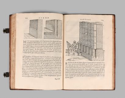 ARCHITECTURE. – RUSCONI (G.-A.). Della Architecture, Venise, Gioliti, 1590. In-folio,...