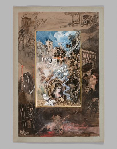 BUHOT (Félix). Illustrations pour les «Lettres de mon moulin» d’Alphonse Daudet....