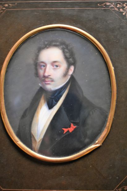 null FRENCH SCHOOL of the 19th century: Portrait of a man with the Legion of Honor...