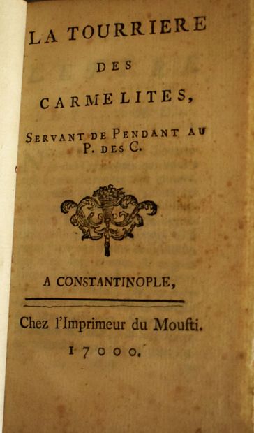null [MEUNIER de QUERLON] : la Tourière des carmélites. Constantinople, 17000. Veau...