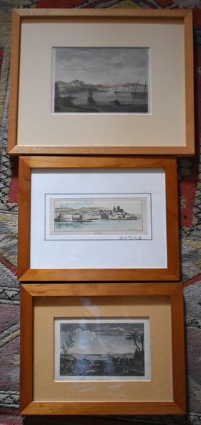null TEN Framed PIECES, mainly engravings.