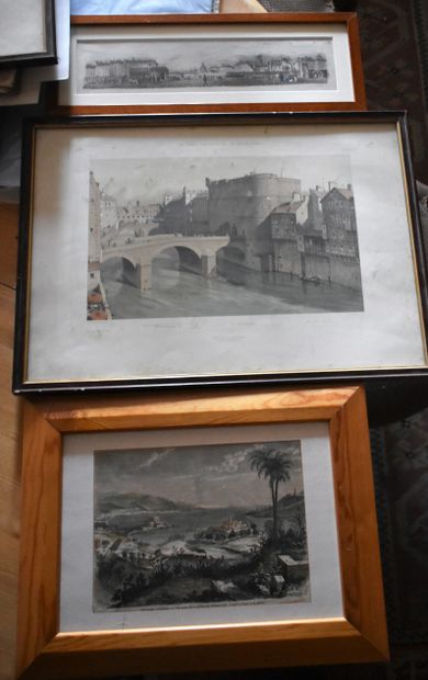 null TEN Framed PIECES, mainly engravings.