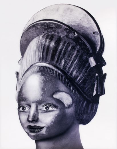 ORLAN ORLAN (1947) : Self-hybridation africaine, 2000 - Masque Sandé de Sierra-Leone...