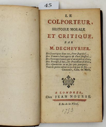 CHEVRIER (François-Antoine de). Le Colporteur,...