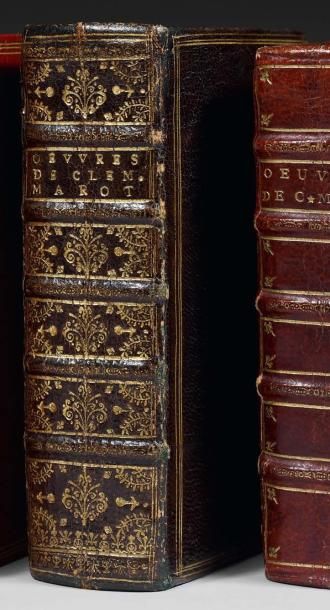 MAROT (Clément) Les oeuvres. Lyon, Guillaume Rouille, 1547, 3 parties en 1 vol. in-16,...