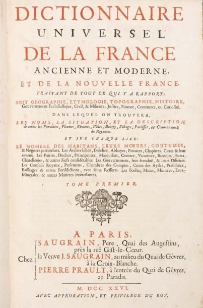 [SAUGRAIN (Claude Marin)] Dictionnaire Universel de la France ancienne et moderne,...