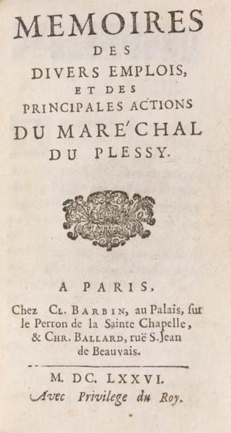 [CHOISEUL (César duc de, comte Du Plessis-Praslin)] Mémoires des divers emplois et...