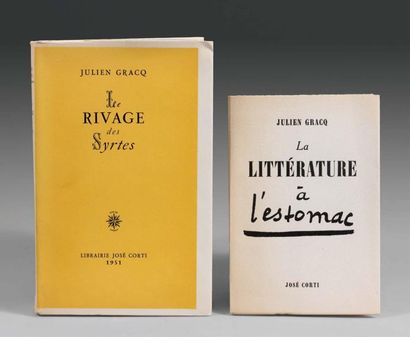 GRACQ (Julien) Le Rivage des Syrtes. Paris, José Corti,1951, in-12 broché, non rogné,...
