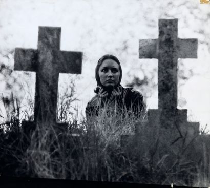 SAM HASKINS (1929-2009) NOVEMBER GIRL 
November Girl Between Two Graves, 1966.
Photograph....