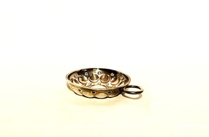 null Silver TASTEVIN with ring handle. Goldsmith GDE. ATTACHED: 925 sterling silver...