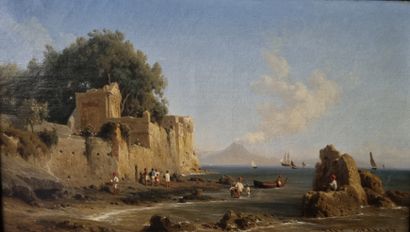 Karl GIRARDET (1813-1871) : Golfe de Naples...