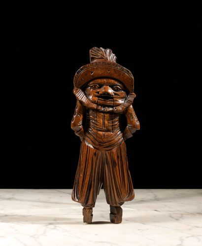 null Nutcracker. Fir wood pincer model carved with a standing Spanish soldier. South...