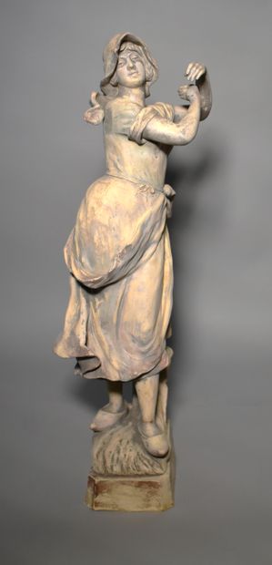 null HANIROFF (sculptor) and Friedrich GOLDSCHEIDER (publisher): La Paysanne. Terracotta...