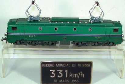 RIVAROSSI Motrice CC 7107 SNCF du record de vitesse 28 mars 1955 à 331 km/heure ...