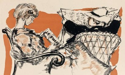 PIERRE BONNARD Le Figaro. 1903. Affiche d'intérieur. Lithographie originale en 2...