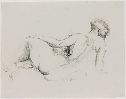 MANOLO Nu, 1912 Dessin à l'encre non signé. Haut. 29 - Larg. 23 cm Provenance: Galerie...