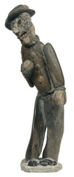 null Sculpture du «caillouteux» Marcel Landreau (Mantes-La-Ville 1922 - Thouars 1992)...