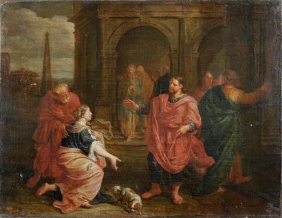 École flamande vers 1700, entourage de Victor Honoré JANSSENS Le Christ et la femme...