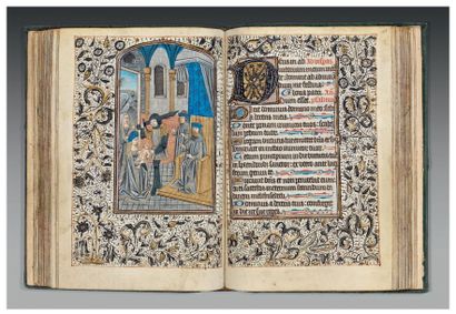 null [MANUSCRIT-HEURES selon l'usage de Rome]. Manuscrit en latin. Bruges. 1450-1460....