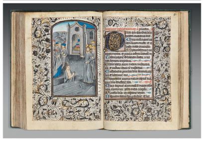 null [MANUSCRIT-HEURES selon l'usage de Rome]. Manuscrit en latin. Bruges. 1450-1460....