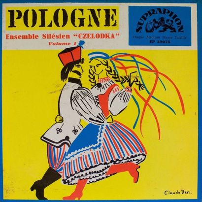 POLOGNE Soixante-deux disques dont: folklore, orchestre, etc. 45T VG - à VG +