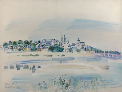 Raoul DUFY (1877-1953) Vue de Blois
Aquarelle sur papier signée en bas à gauche,...