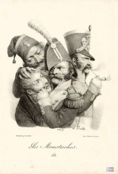 Louis Boilly (1761-1845) Les Moustaches, 1824.
Lithographie originale.
Très belle...