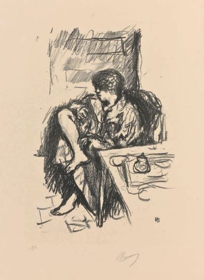 Pierre BONNARD (1867-1947) La Toilette assise, 1925.
Lithographie originale.
Très...