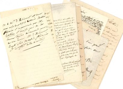 null LITTÉRATURE
39 Lettres ou pièces, la plupart L.A.S., 1812-1921 Vicomte d'Arlincourt,...
