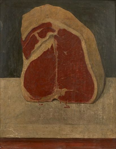 null Côte de boeuf. Huile sur toile.
Haut. 41 - Long. 33 cm
Jacques Dubois et l'art...