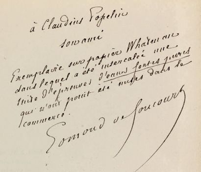 GONCOURT (Ed. et J. de) Renée Mauperin. Édition ornée de dix compositions à l'eau-forte...