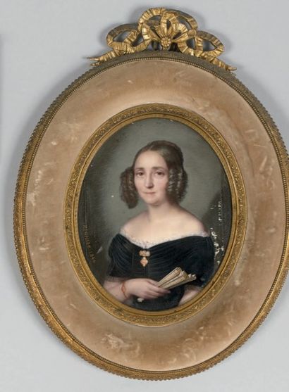 Jean-Marie-Ferdinand RÉGNIER (avant 1792-1865) 
Portrait présumé de Pauline Arlès-Dufour...