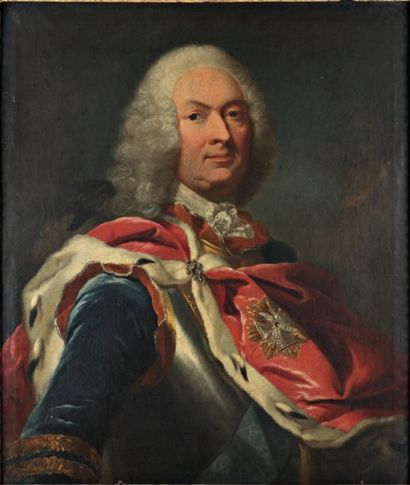 Attribué à Louis de SILVESTRE (1675-1760) Portrait présumé d'un Chevalier de l'Ordre...