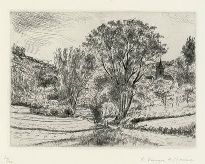 ANDRÉ DUNOYER DE SEGONZAC Paysages du Morin, 1923 (Lioré et Cailler, 97 à 108). Suite...