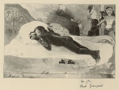 Paul GAUGUIN Manao Tupapau ("   Elle pense au revenant  "), 1894 (Guérin, 50 -Mongan,...